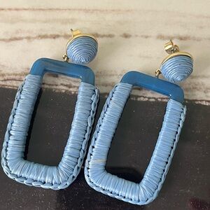 J. Crew Blue Rectangular Woven Earrings Free when Bundled with Another Item